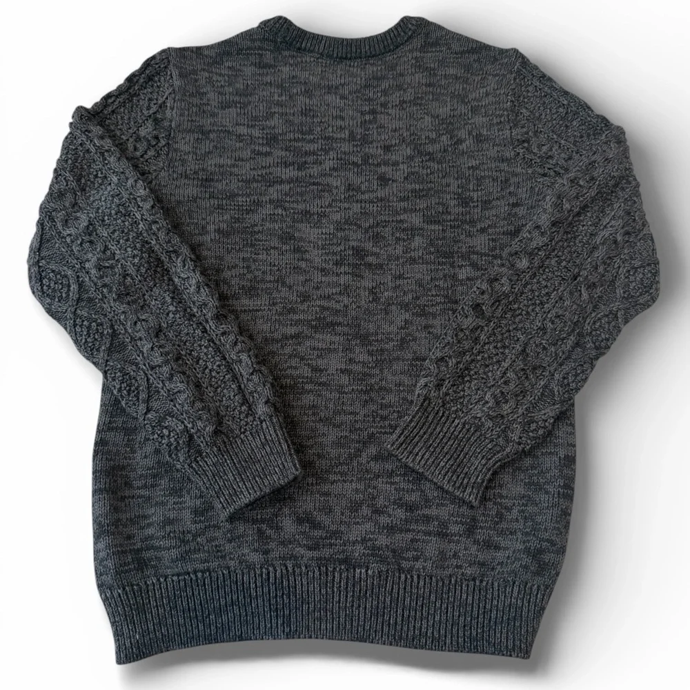 Old Navy Chunky Charcoal Grey Cable Knit Sweater Boys‎ Youth Large 10-12 NWT